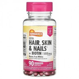 Sundance Vitamins, Ultra Hair, Skin & Nails + Biotin, 90 Quick Release Softgels